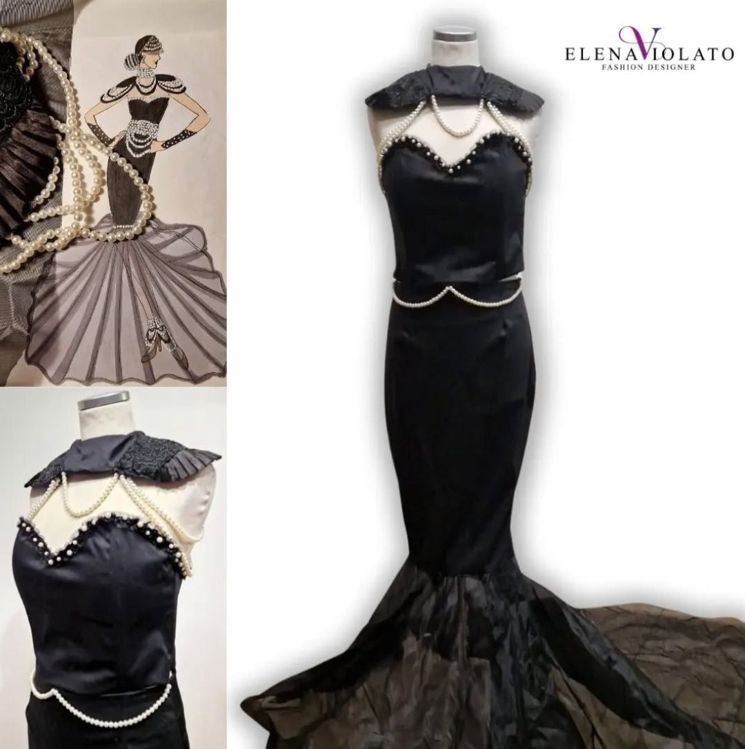 Black Mermaid — Abito Haute Couture Sirena
