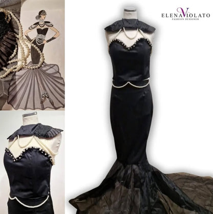 Black Mermaid — Abito Haute Couture Sirena