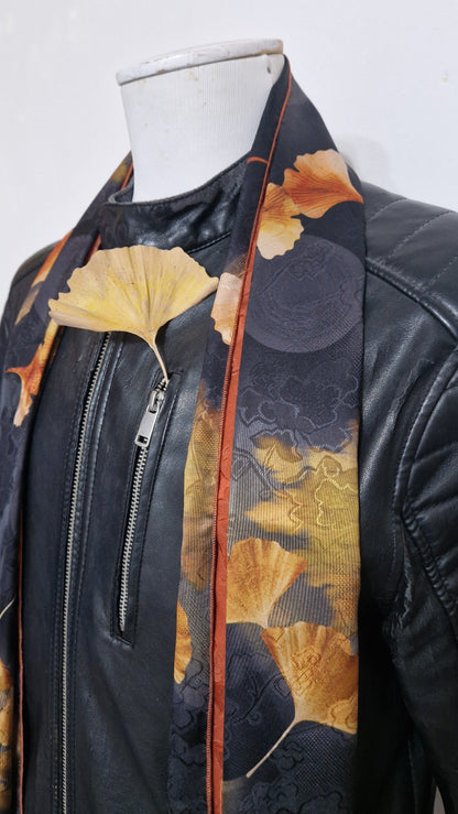 Ginkgo Collection Uomo — Foulard lungo jacquard