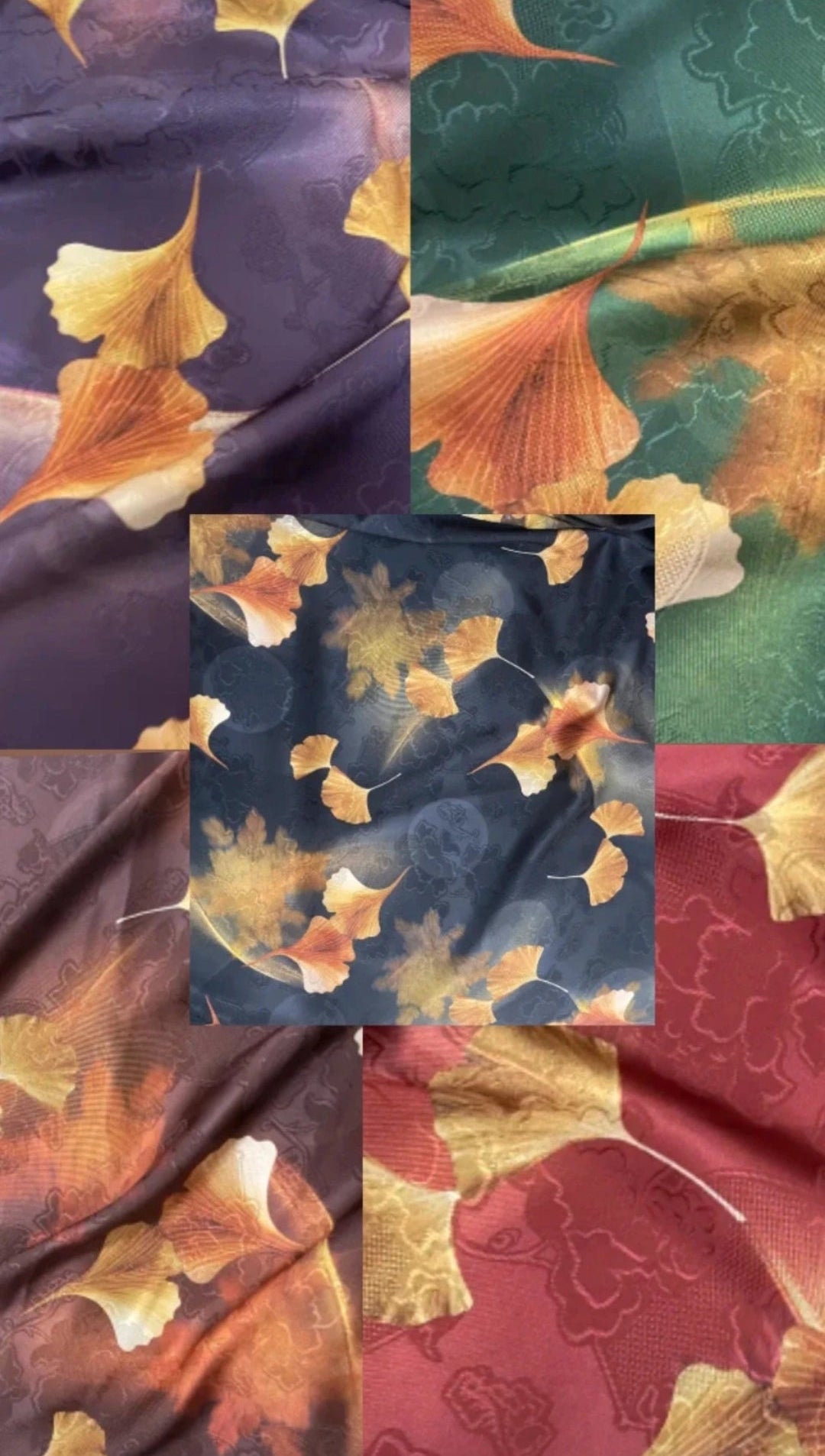 Ginkgo Collection Uomo — Foulard lungo jacquard